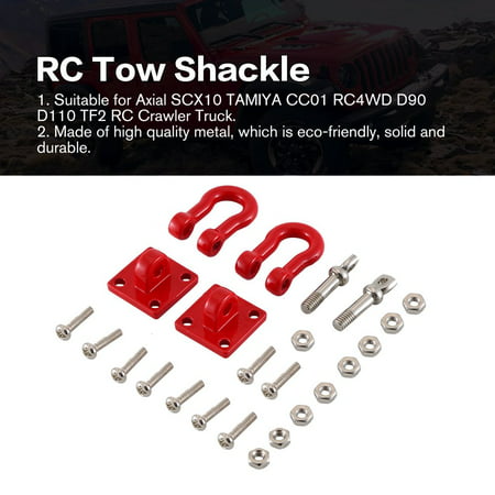 Details about   Metal Tow Shackle Trailer Hooks For 1/10 RC TRAXXAS D90 SCX10 Rock Crawler